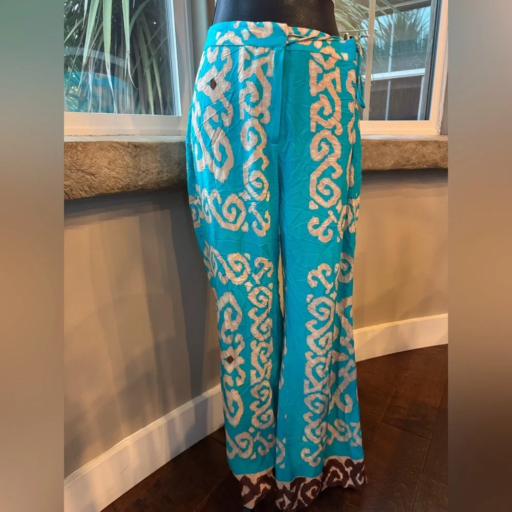 Zara Palazzo Lightweight Printed High Waisted Pants Women’s Size Large (NWOT)